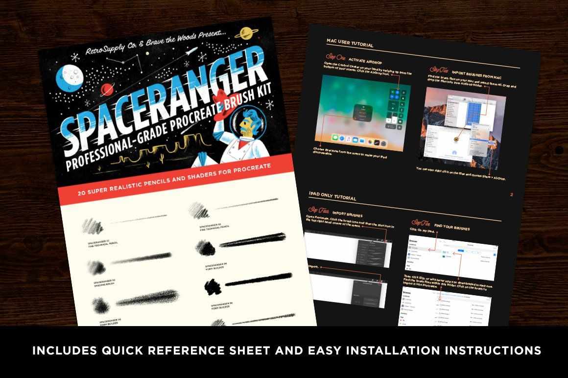 SpaceRanger Brush Pack for Procreate Brushes RetroSupply Co. 