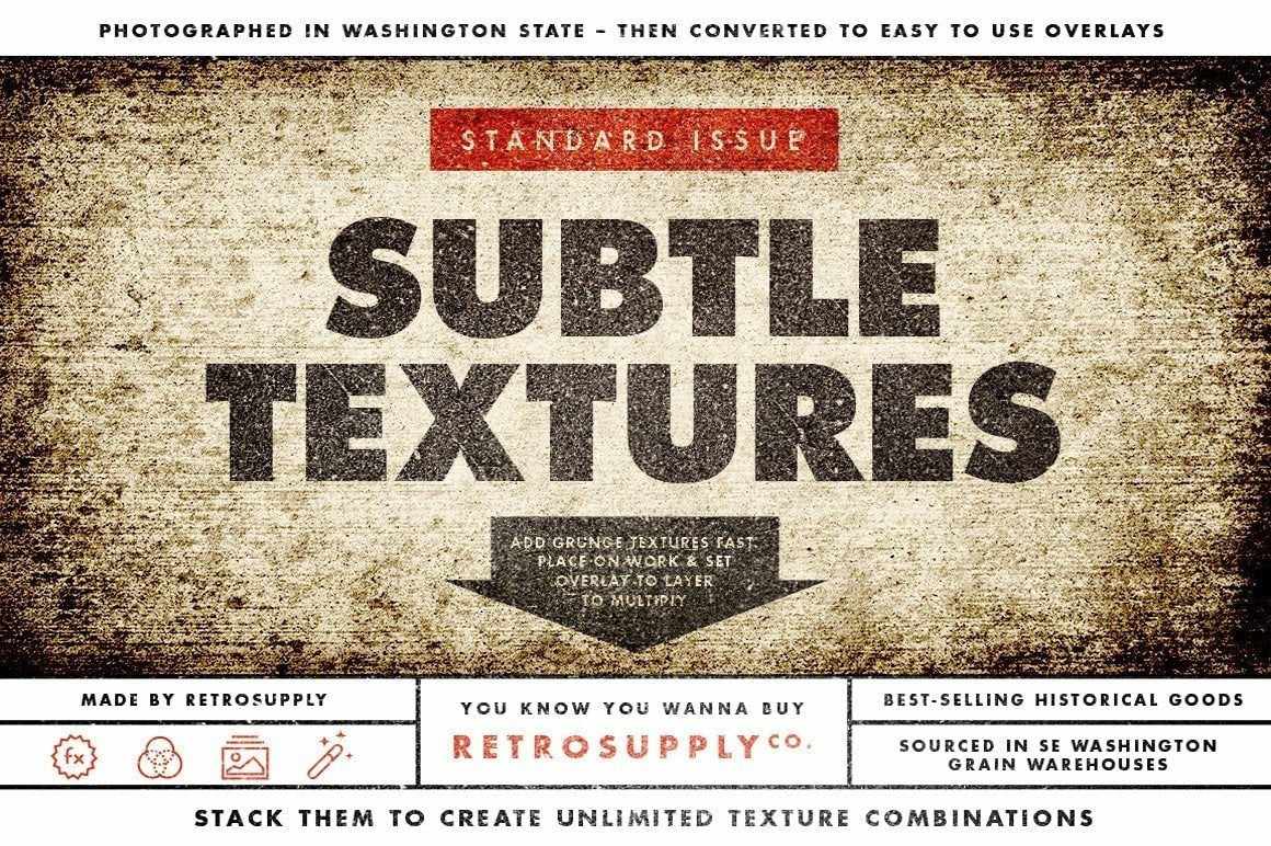 Standard Issue Brush & Texture Bundle Adobe Photoshop RetroSupply Co