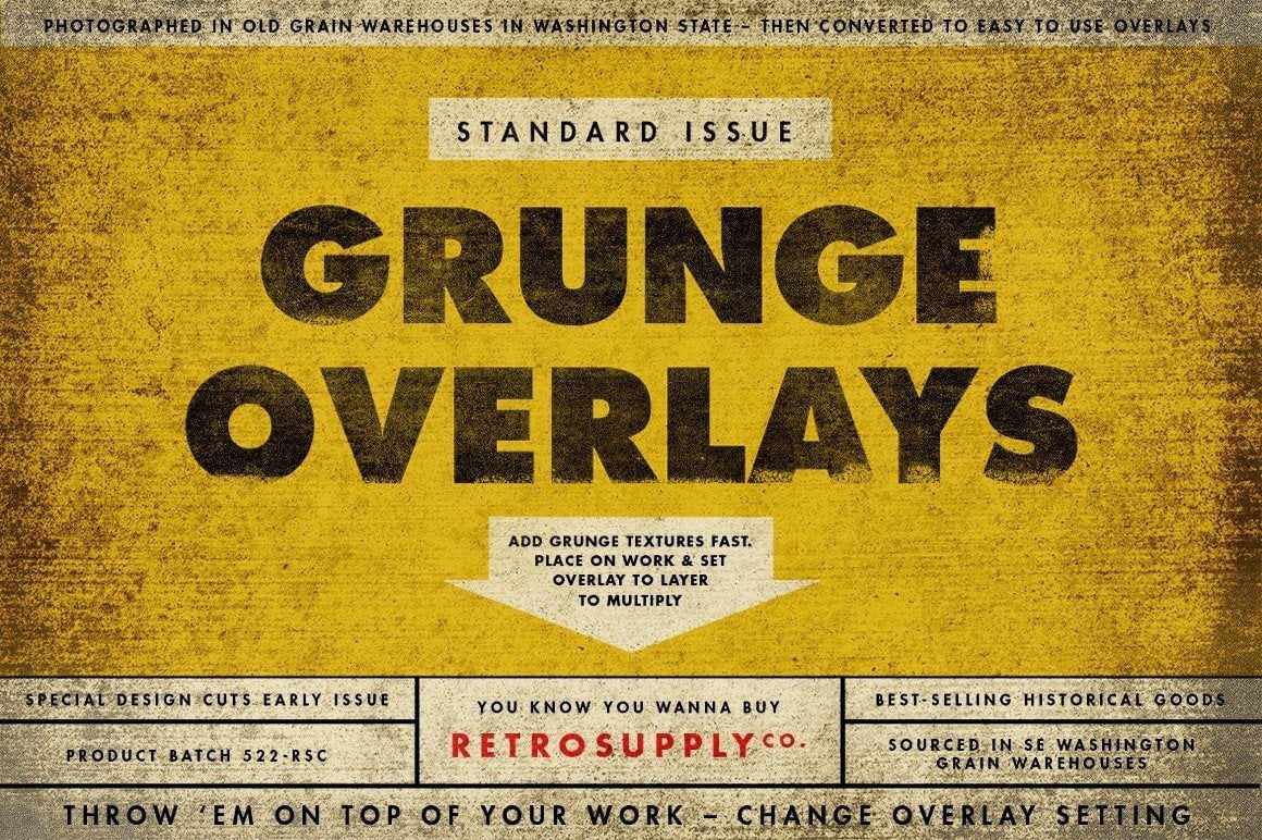 Standard Issue Grunge Textures for Photoshop Textures RetroSupply Co