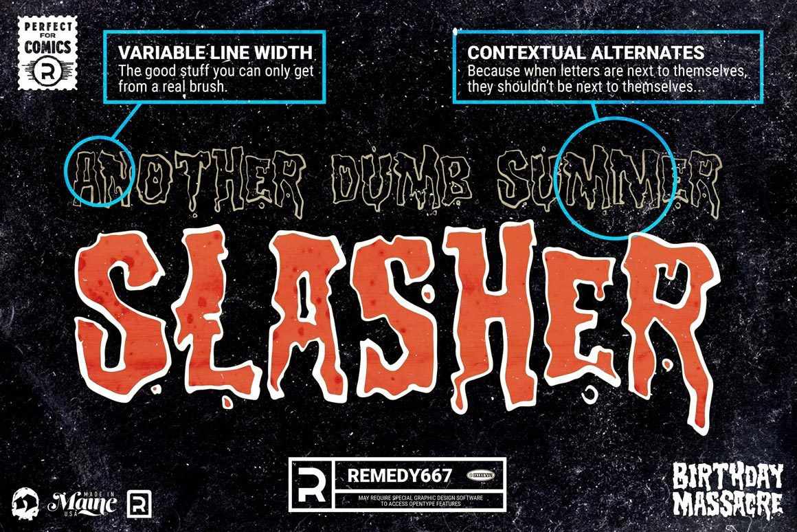 The Creature Feature Font Bundle Fonts RetroSupply Co.