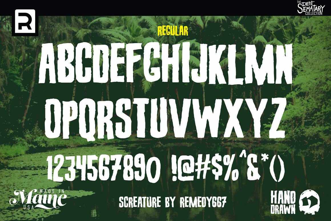 The Creature Feature Font Bundle Fonts RetroSupply Co.