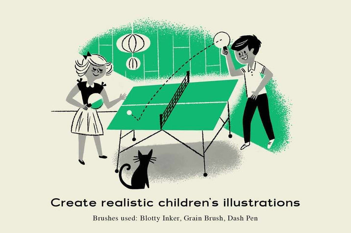 The Mid-Century Brush Pack for Photoshop. Photoshop Brushes RetroSupply Co.