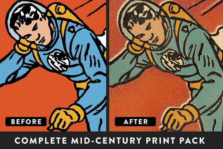 The Mid Century Print Pack Mega Bundle Adobe Photoshop RetroSupply Co