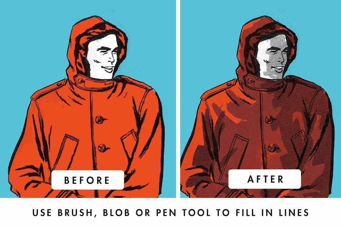 VectorTone Halftone Brushes for Adobe Illustrator by RetroSupply