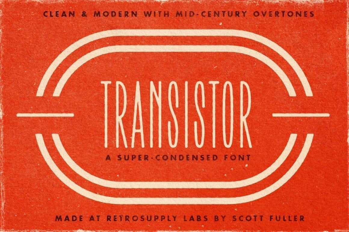 Transistor Fonts RetroSupply Co
