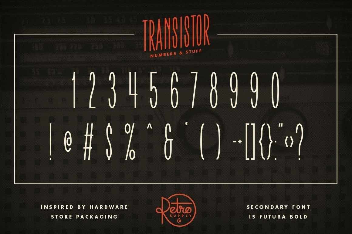 Transistor Fonts RetroSupply Co 