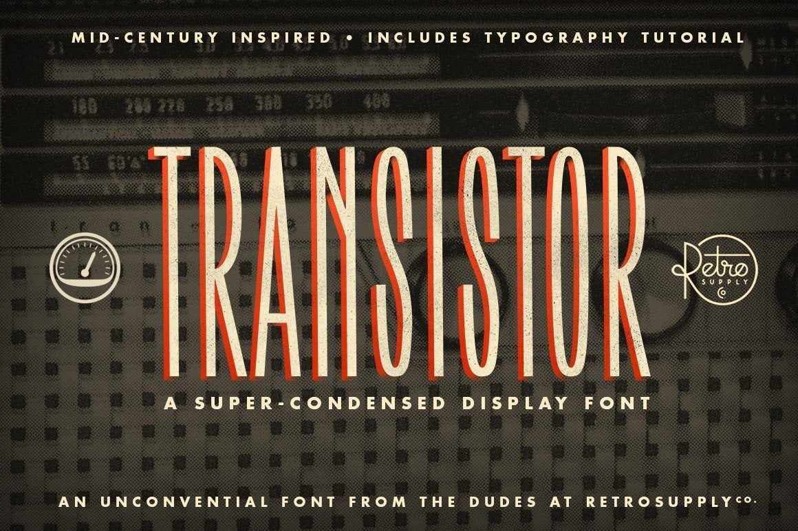 Transistor Fonts RetroSupply Co