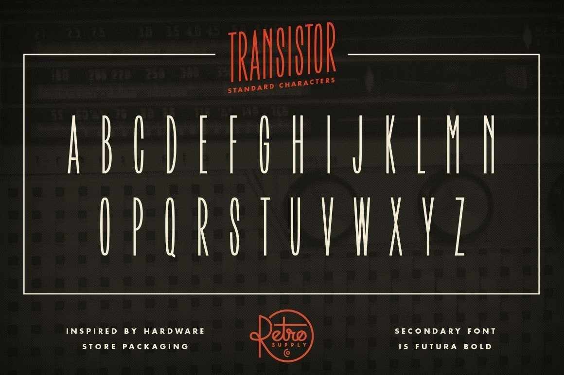 Transistor Fonts RetroSupply Co