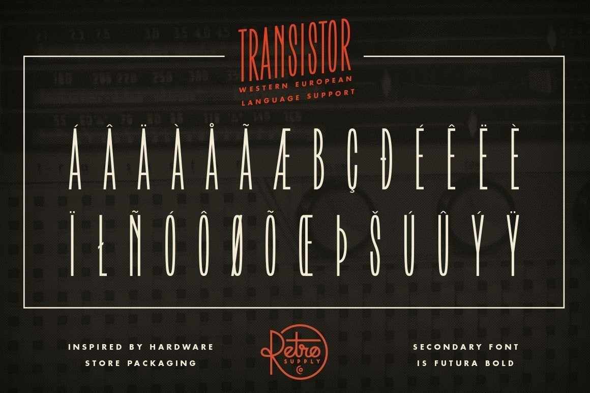 Transistor Fonts RetroSupply Co
