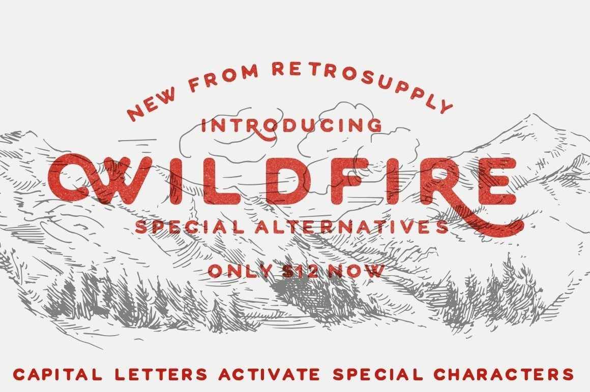 WildFire Font Fonts RetroSupply Co