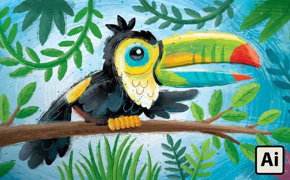 Create a hand-painted effect with the DragStrip brush set