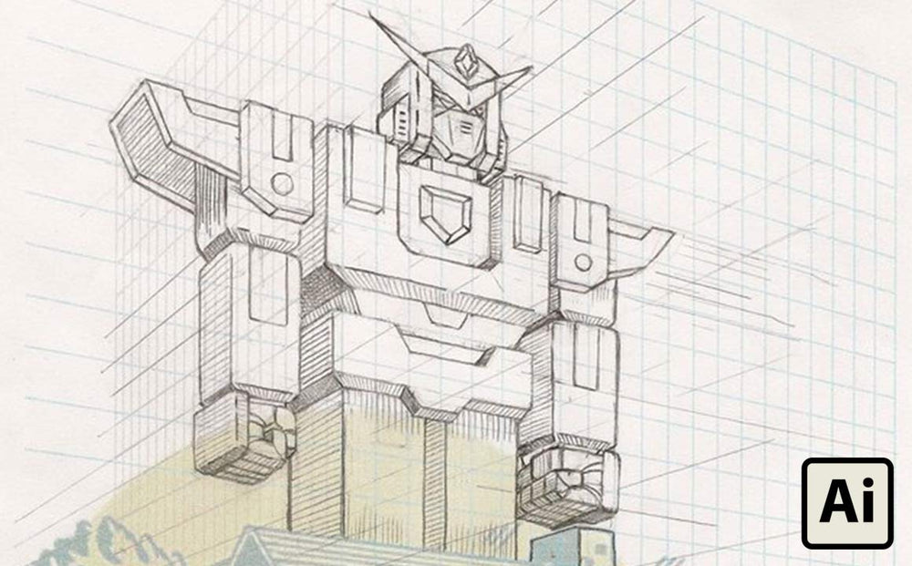 Create a Retro Robot using the Perspective Grid in Illustrator
