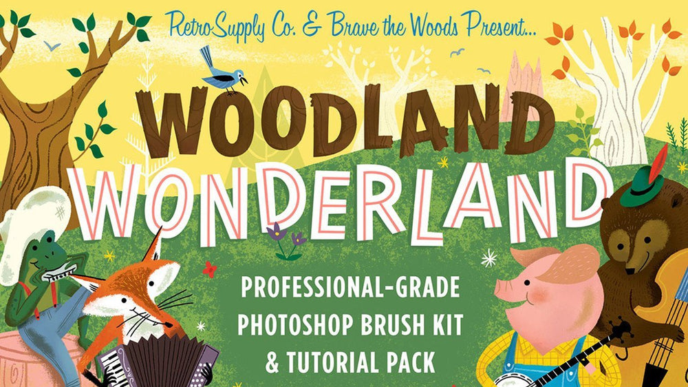 A Sneak Peak at The Woodland Wonderland Brush Kit and Tutorial Pack