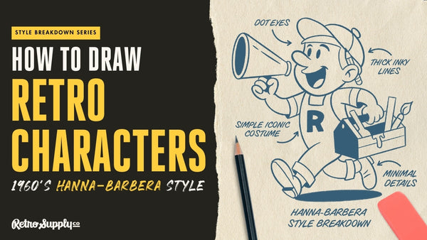 How to Draw Retro Cartoon Characters | Hanna-Barbera Art Style Tutorial ...