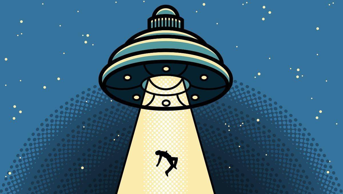 Alien Spaceship Beam Cartoon