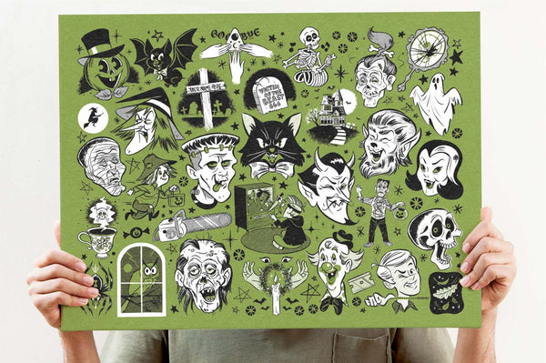 Fright-Fall Fifth Anniversary Poster | RetroSupply Co.