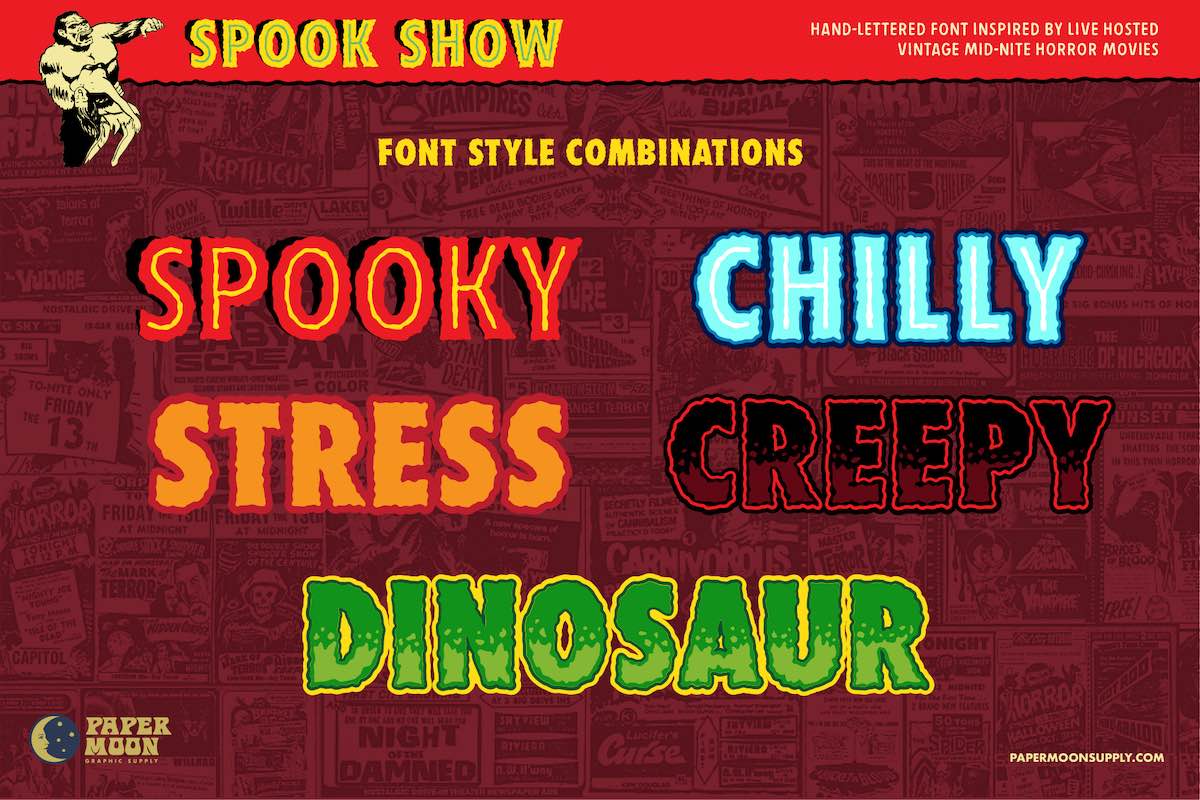 Spook Show Font & Graphics Collection