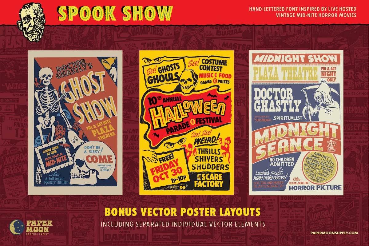 Spook Show Font & Graphics Collection
