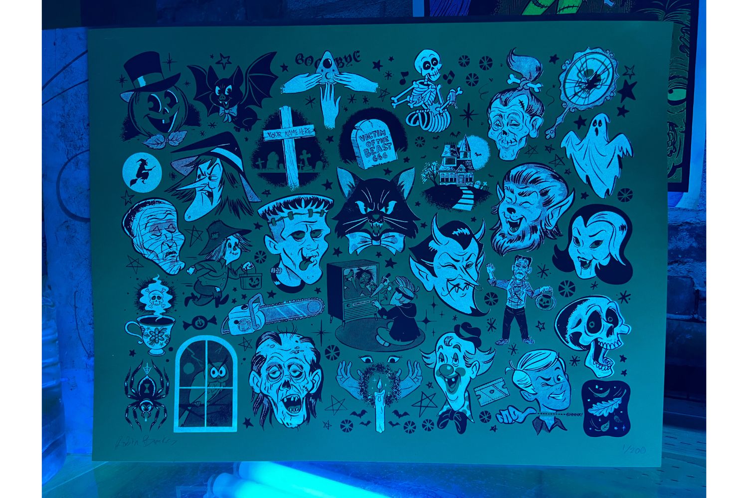 Fright Fall Fright-Fall Fifth Anniversary Poster | RetroSupply Co.