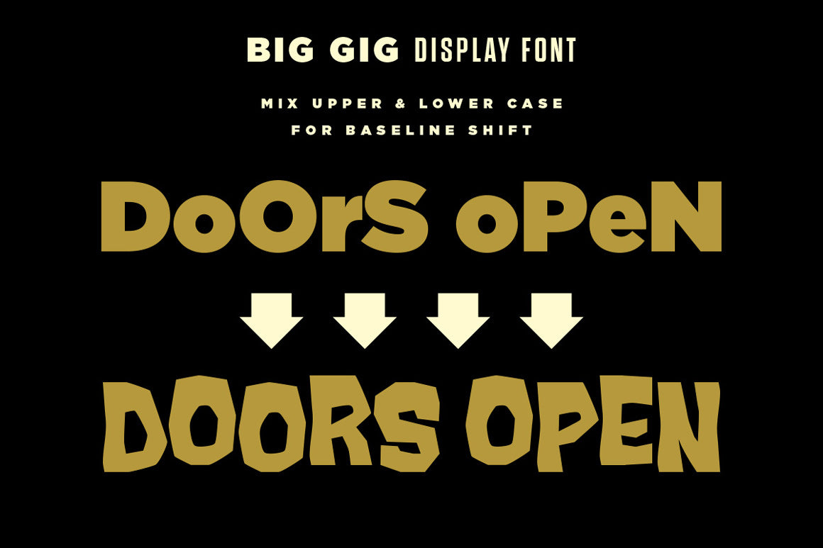 Big Gig Display Font | RetroSupply Co.