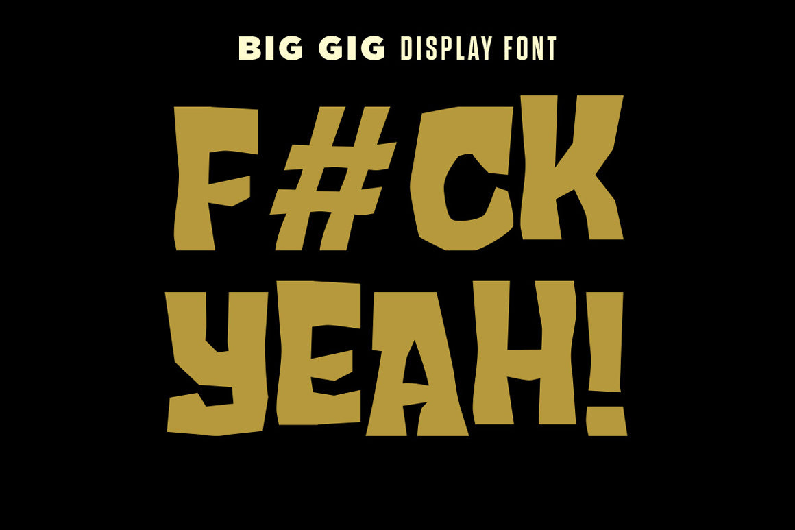 Big Gig Display Font