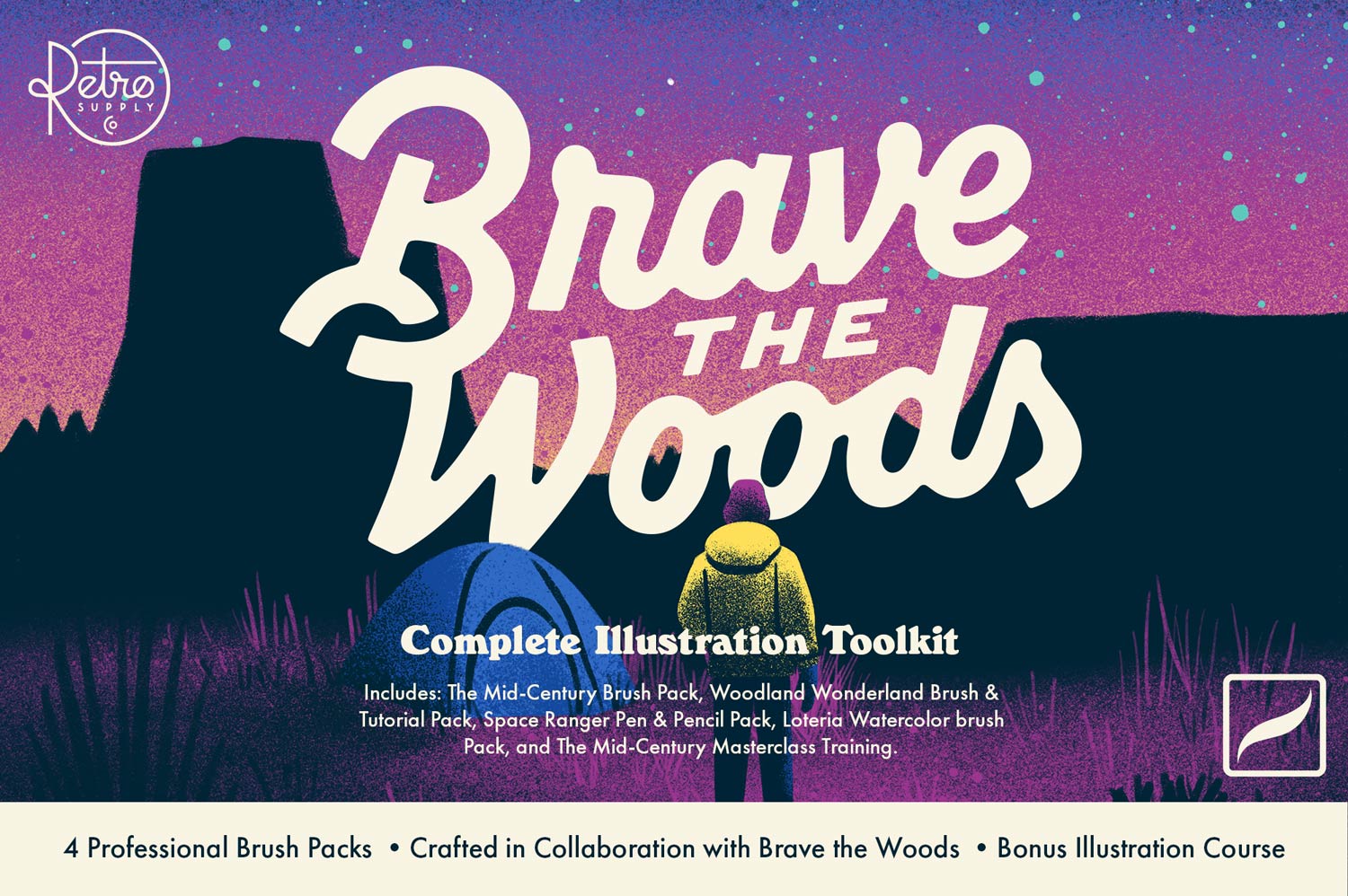 Brave the Woods Brush Packs | RetroSupply Co.