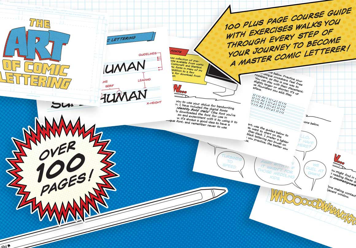 Comic Lettering Masterclass for Photoshop and Illustrator | RetroSupply Co.