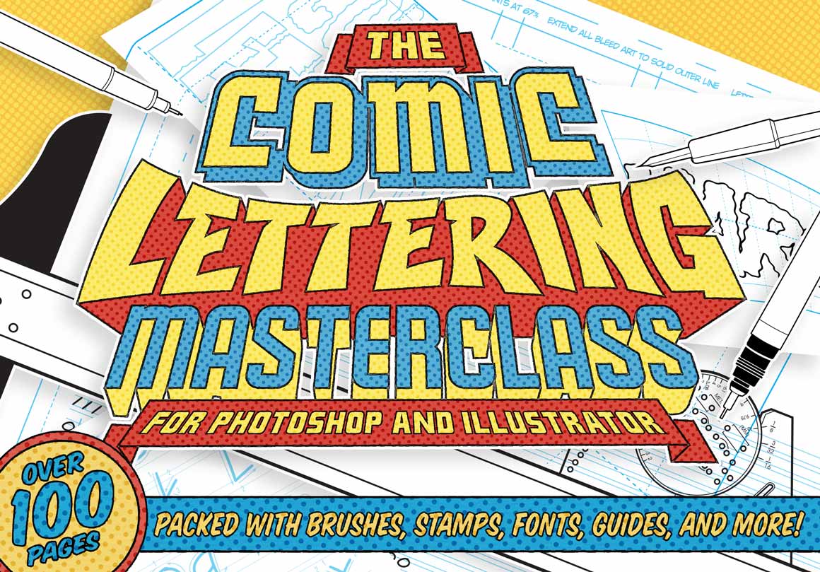 Comic Pen Lettering Comic Lettering Masterclass for Photoshop and Illustrator | RetroSupply Co.