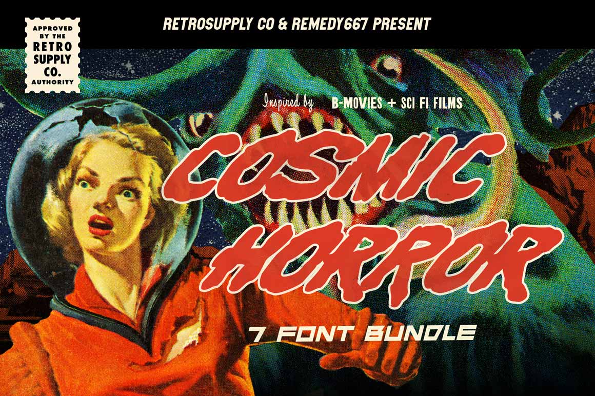 The Cosmic Horror Font Bundle