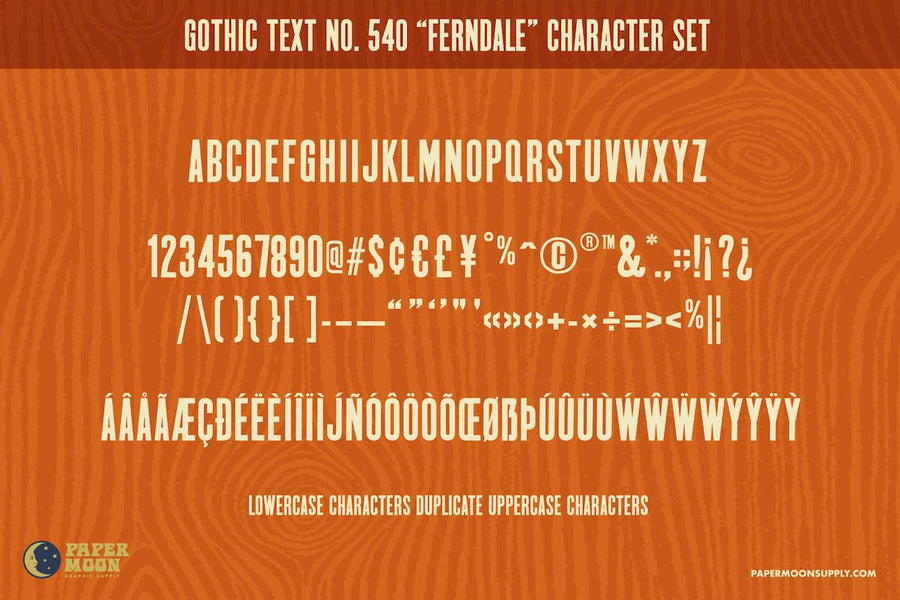 Ferndale Wood Type Font Vintage Letterpress Typeface RetroSupply Co Ferndale wood type font vintage letterpress typeface retrosupply co