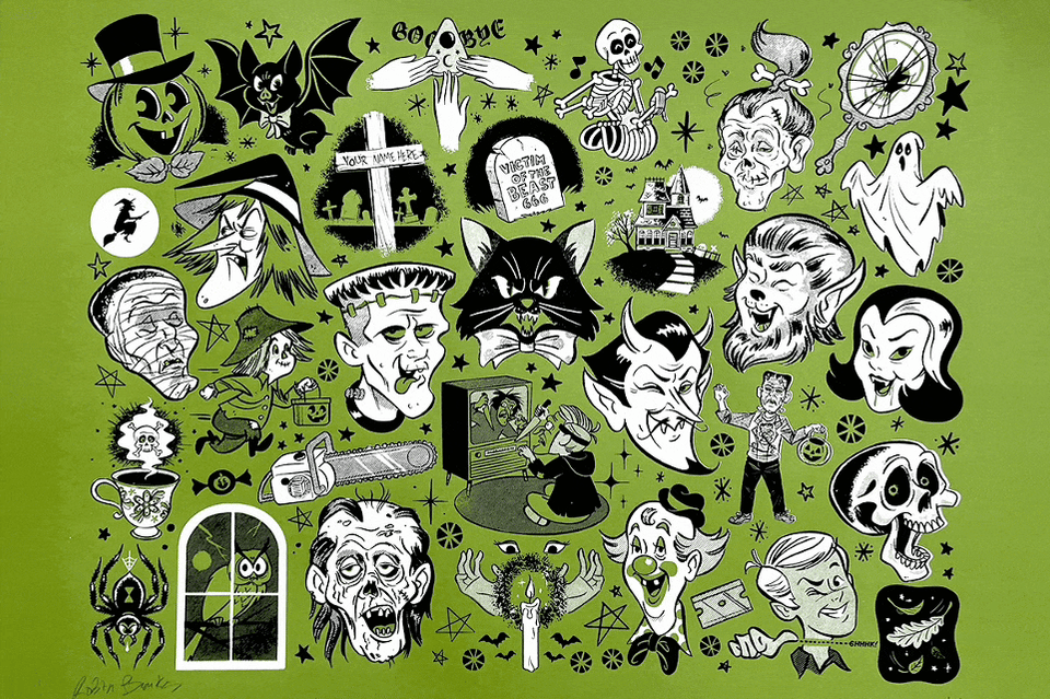 Fright Fall Fright-Fall Fifth Anniversary Poster | RetroSupply Co.