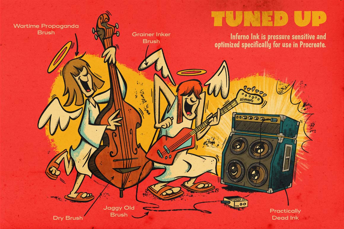 Best Procreate Ink Brushes - Inferno Ink Brush Pack for Illustration ...