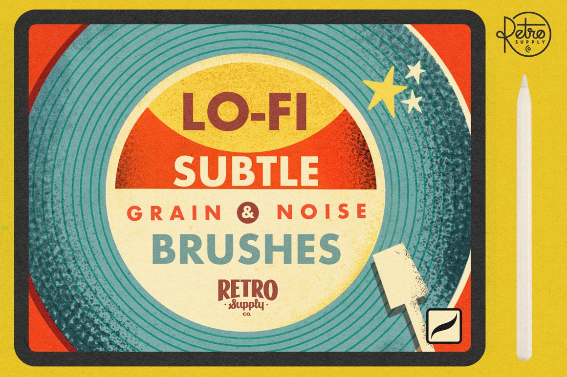 Lo-Fi Subtle Grain and Noise Brushes for Procreate