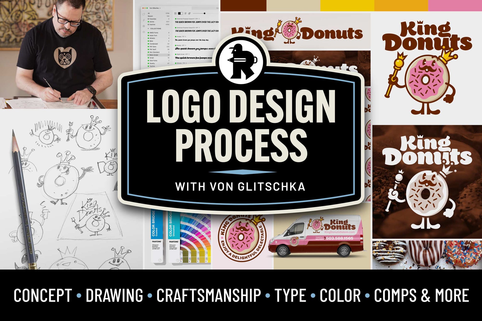 Logo Design Process by Von Glitschka | RetroSupply Co.
