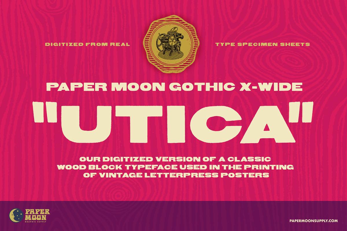 Utica Vintage Letterpress Font
