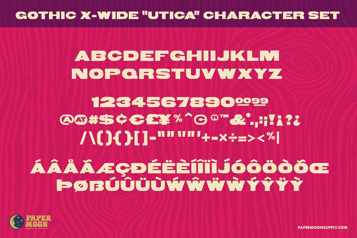 Utica Vintage Letterpress Font