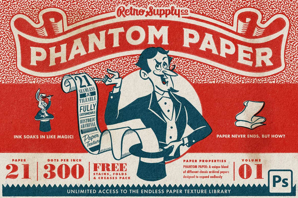 Phantom Paper Bundle for Photoshop | RetroSupply Co.