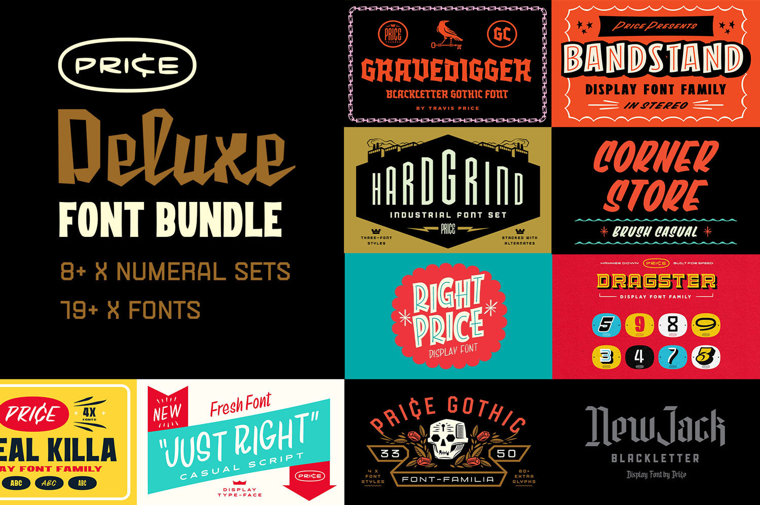 Price Deluxe Font Bundle