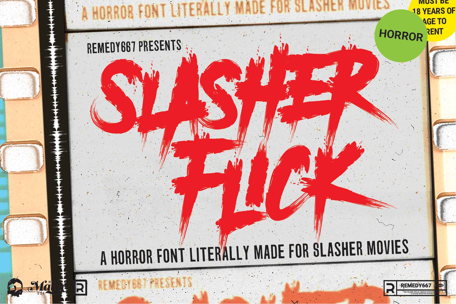Slasher movie bloody horror font | RetroSupply Co.