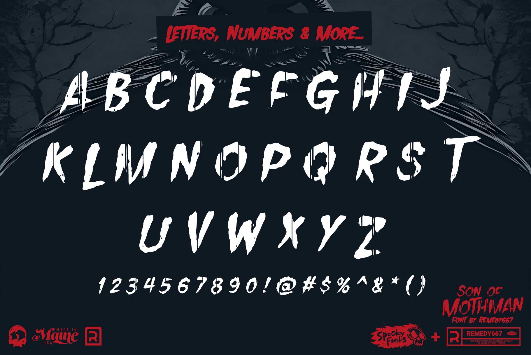 Textured horror movie graphic display font | RetroSupply Co.
