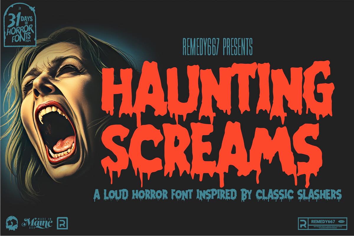 The Typefaces of Terror Collection