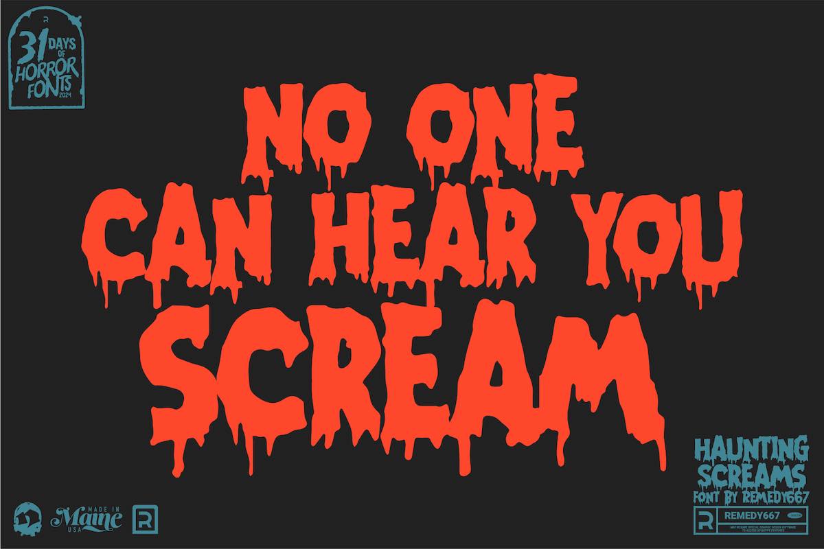 The Typefaces of Terror Collection