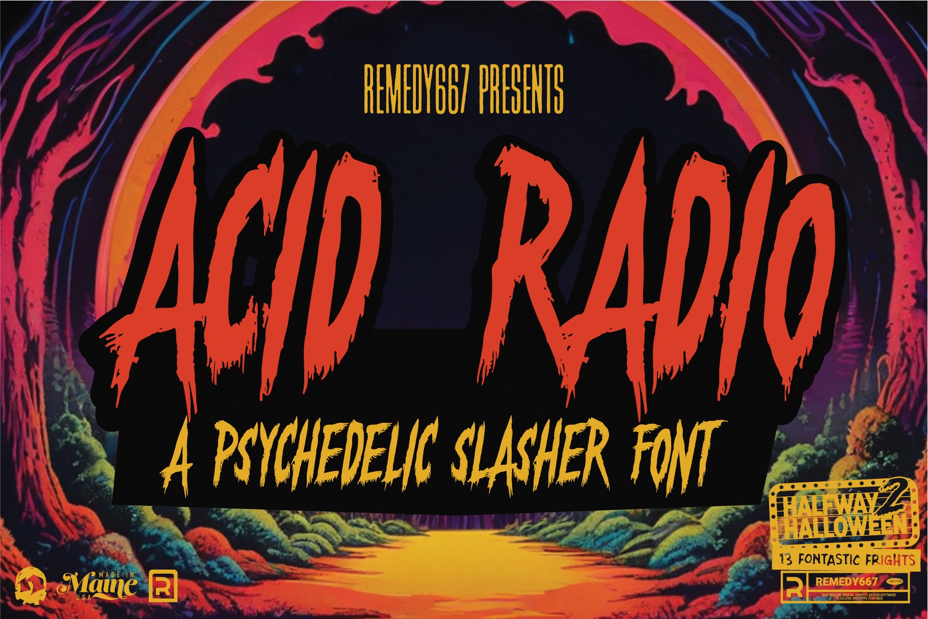 Route 666 Horror Font Bundle