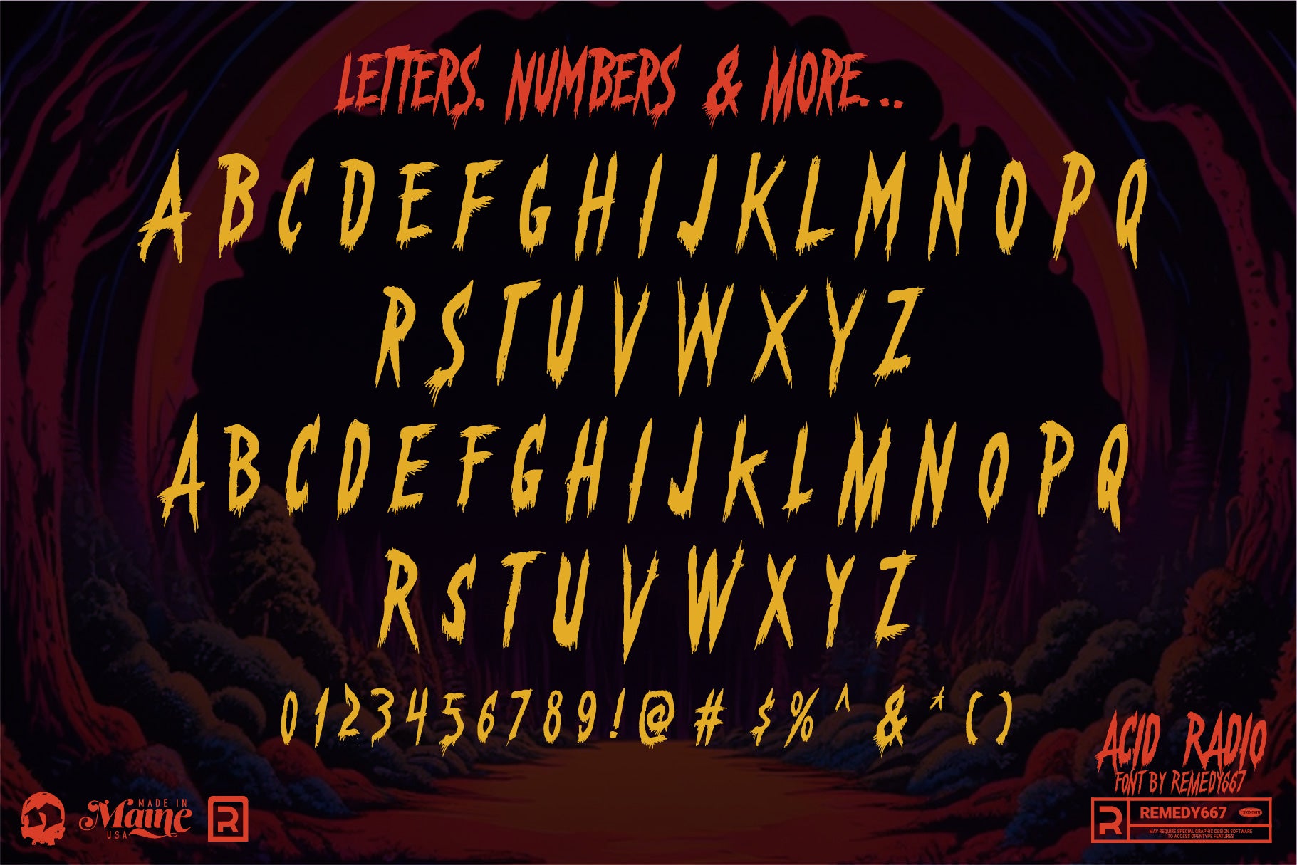 Route 666 Horror Font Bundle