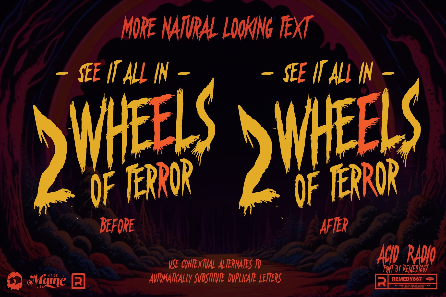 Route 666 Horror Font Bundle
