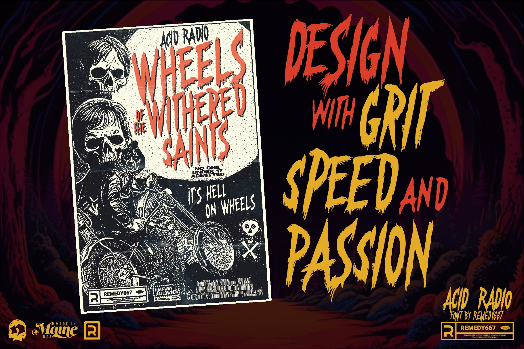 Route 666 Horror Font Bundle