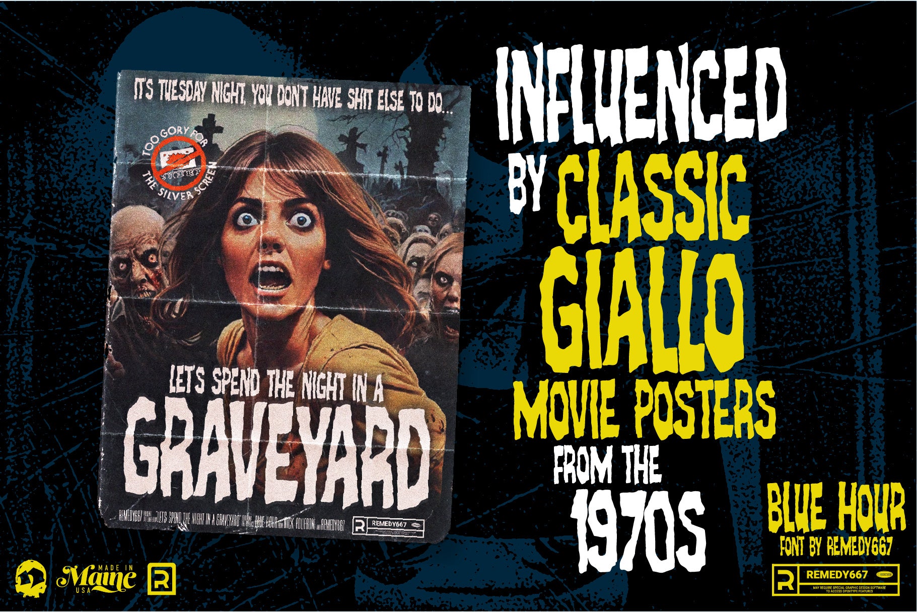 Route 666 Horror Font Bundle