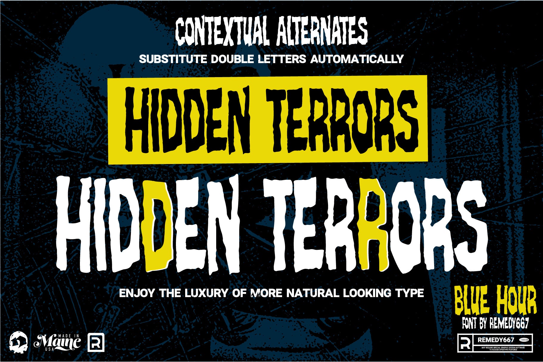 Route 666 Horror Font Bundle