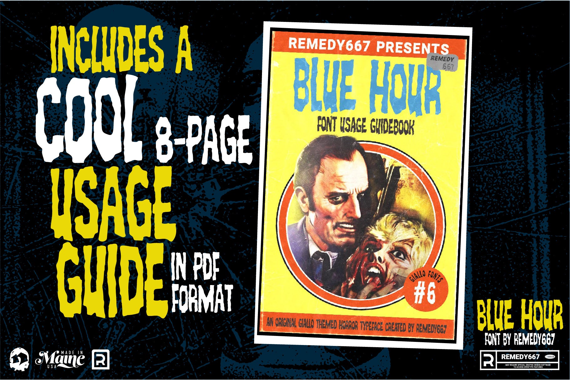 Route 666 Horror Font Bundle