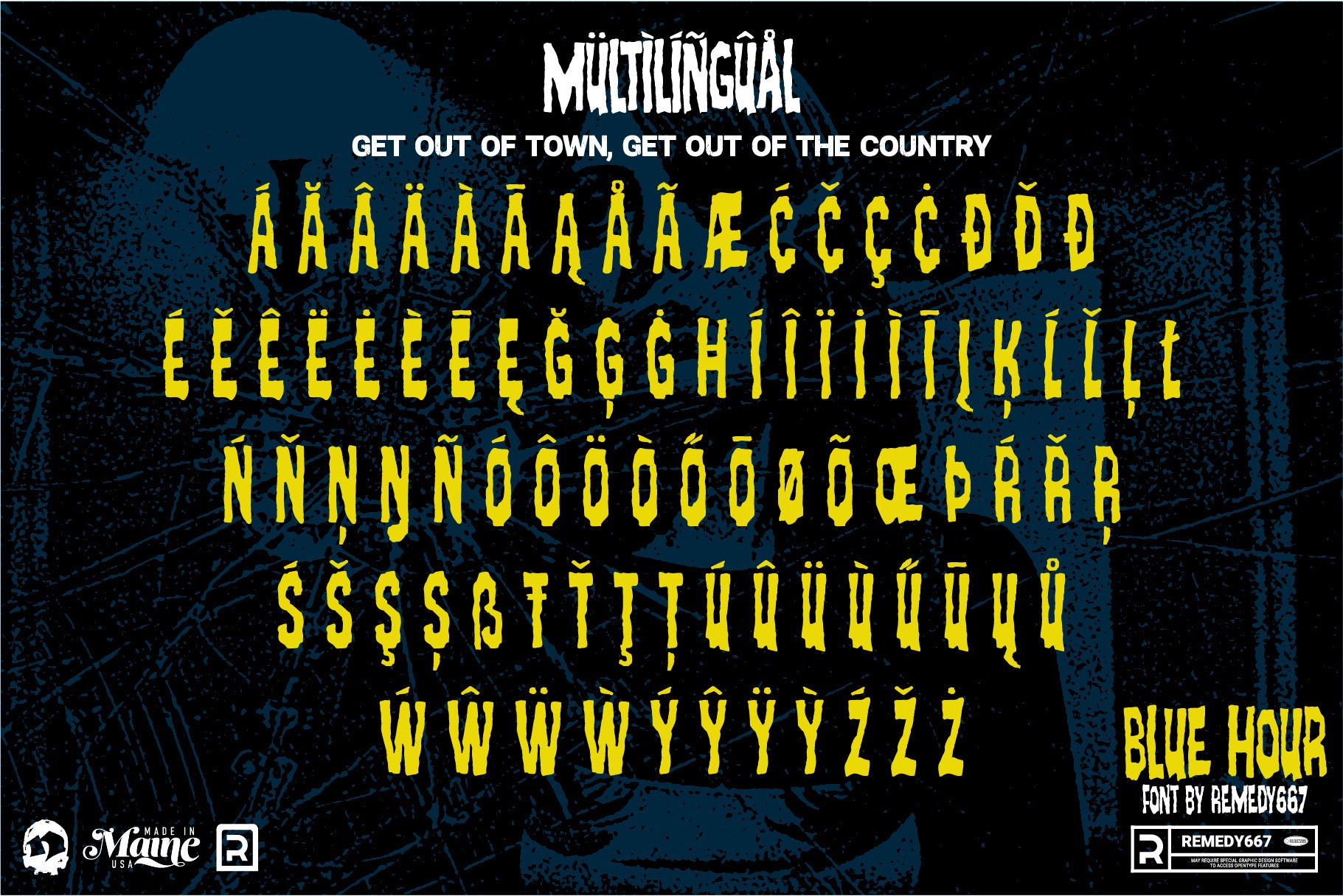 Route 666 Horror Font Bundle